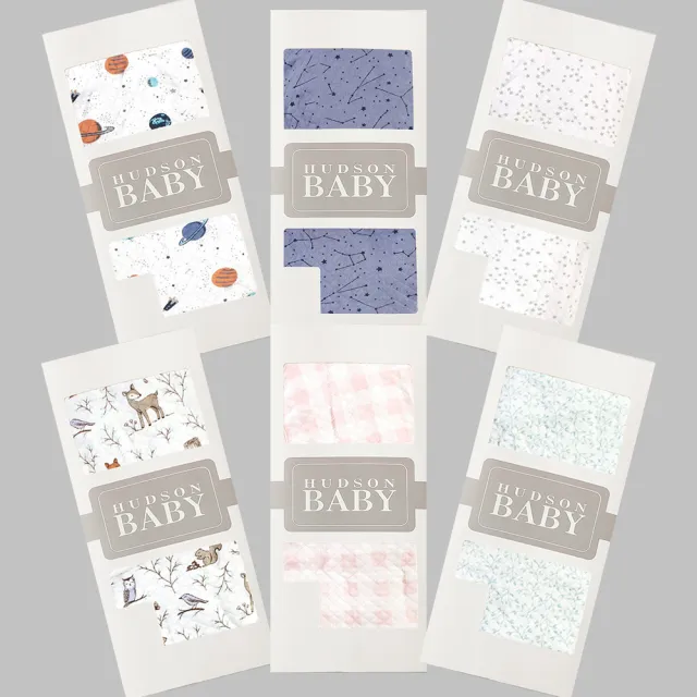 【Hudson Baby】絎縫純棉可調式懶人包巾(寶寶新生兒浴巾/哺乳巾/推車毯/蓋巾/彌月禮)