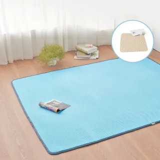 【BELLE VIE】台灣製 6D環繞氣對流透氣涼蓆(雙人150x186cm  贈 6D單人座墊x1)