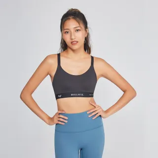 【Mollifix 瑪莉菲絲】3D防震交叉美背運動內衣、瑜珈服、無鋼圈、開運內衣(黑)