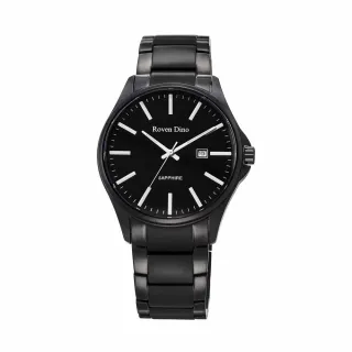 【Roven Dino 羅梵迪諾】質感紳士鈦金屬時尚腕錶-黑(RD66096B-458B)