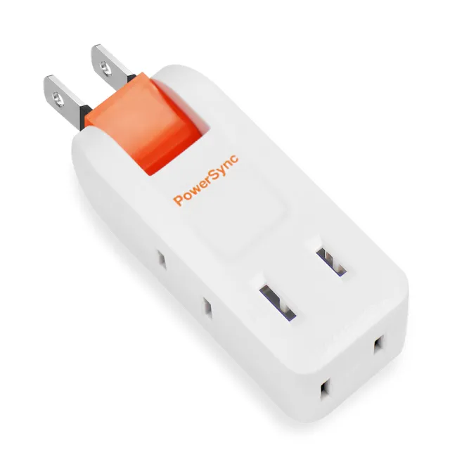 【PowerSync 群加】2P 4插防雷擊180度旋轉壁插/2色(TC4P9N/TC4P0N)
