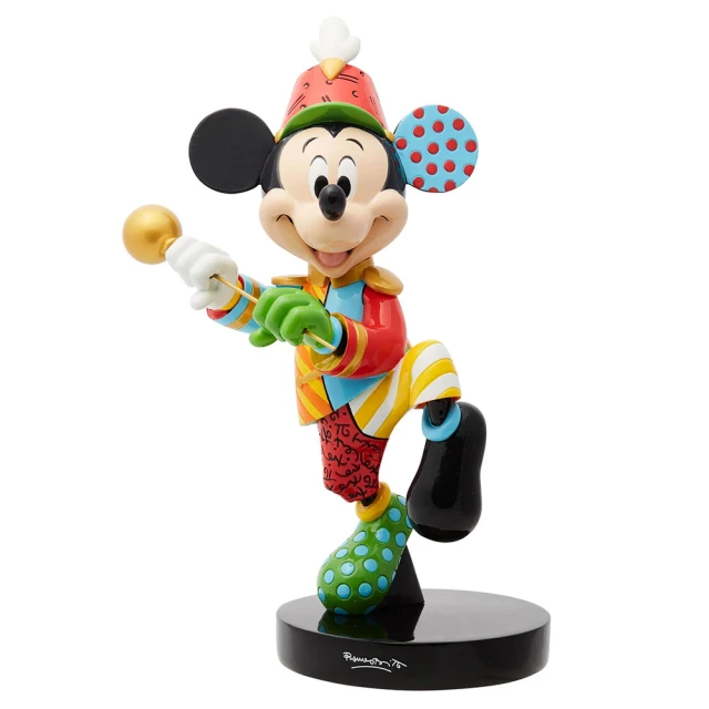 Enesco Disney 迪士尼 Romero Britto系列 米奇樂隊指揮塑像居家擺飾