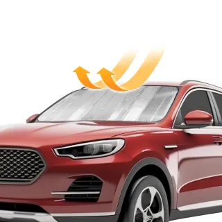 【ANBORTEH 安伯特】酷樂 三層加厚汽車遮陽板(車用遮陽板 汽車遮陽檔 隔熱遮陽)