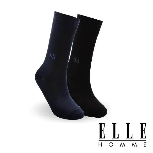 【ELLE HOMME】8雙組經典絲光紳士襪(禮盒/禮物/紳士襪/長襪/男襪)