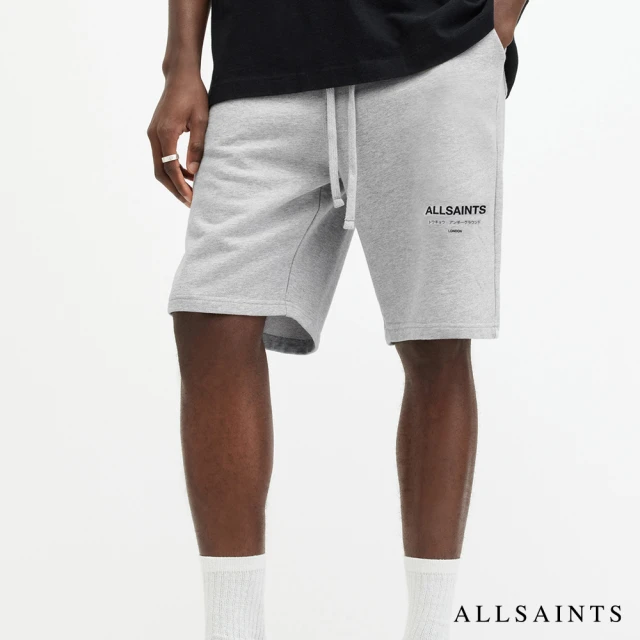 ALLSAINTS UNDERGROUND 純棉LOGO休閒短褲-灰 MG256Y(直筒版型)