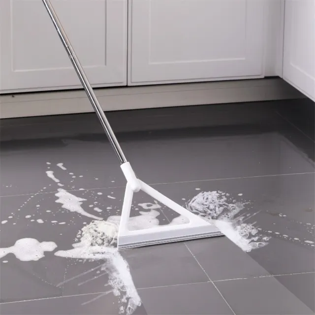 超輕量化矽膠高密合度平面掃把 浴室牆面地板刮水刀(2入)