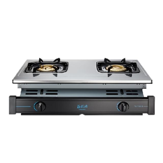 【莊頭北】兩環銅爐頭不鏽鋼面板崁入爐TG-7301B(NG1/LPG 含基本安裝)