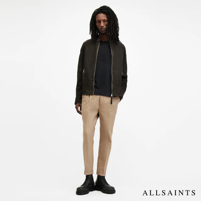 【ALLSAINTS】CORA 經典簡約純羊皮麂皮衣外套 M064LB(常規版型)