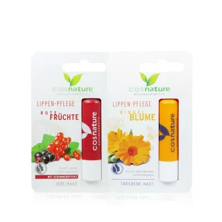 【德國植萃 cosnature】買一送一 極潤乾裂修護唇膏 4.8gx2(莓果/金盞花/玫瑰果油/有機果油)