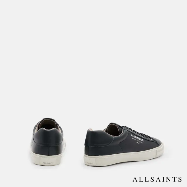 【ALLSAINTS】UNDERGROUND 低筒牛皮LOGO休閒鞋-黑 MF705X(男款)