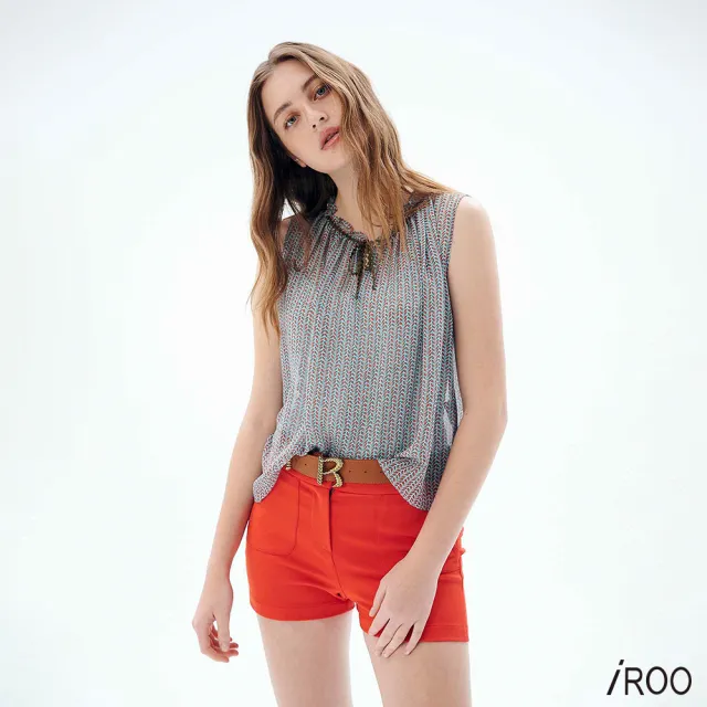 【iROO】橘紅色短褲