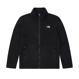 【The North Face 官方旗艦】北面男款黑色保暖立領抓絨外套｜88R94H0