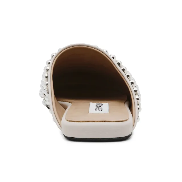 【steve madden】GLIMMER 率性珍珠穆勒拖鞋(米色)