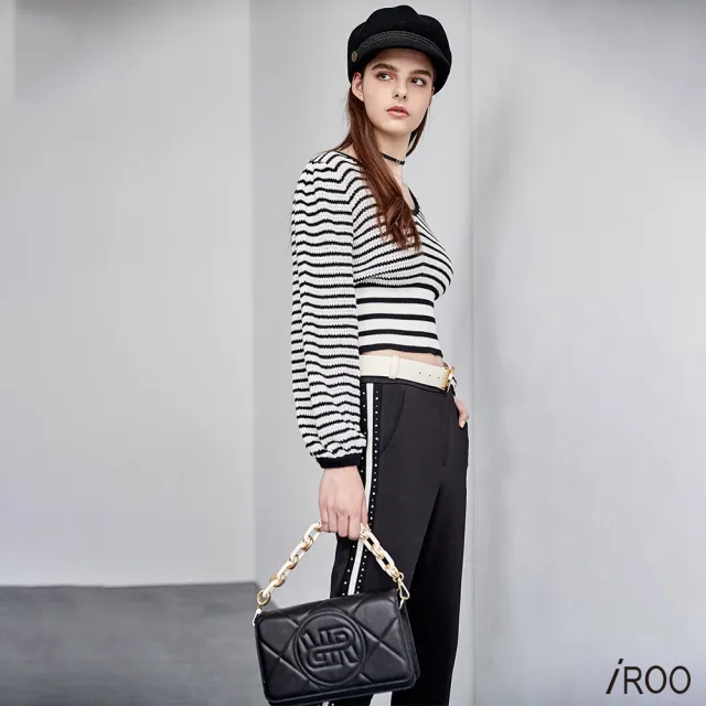 【iROO】側邊裝飾長褲