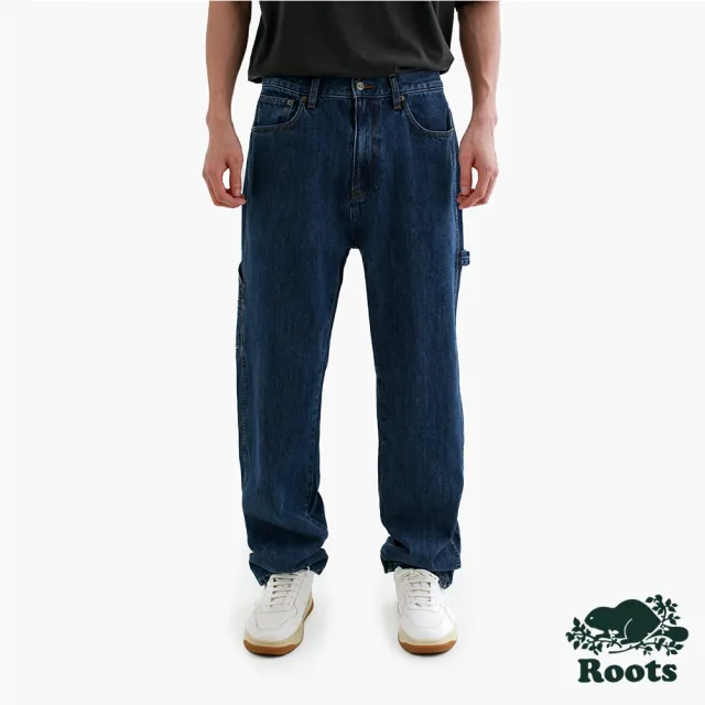 【Roots】Roots男裝- Mid-waist Relaxed Fit Carpenter 牛仔褲(軍藍色)