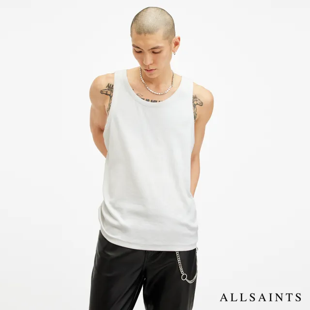 【ALLSAINTS】EDWARDS 羅紋彈性背心白 M008JB(常規版型)