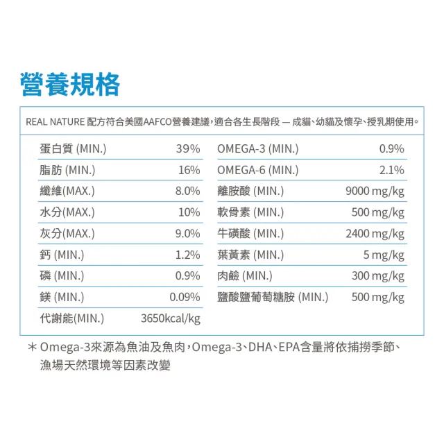 【瑞威寵糧】天然平衡 貓糧3號 海洋魚貝 亮毛護膚配方 4kg(全齡貓 貓乾糧 貓飼料)