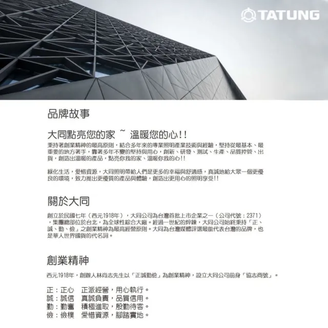 【TATUNG 大同】5入 G95 15W LED燈泡 球型燈泡(6500K 白光)