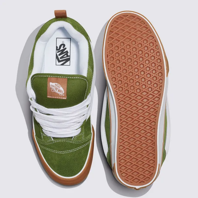 【VANS 官方旗艦】Knu Skool 男女款草綠色滑板鞋