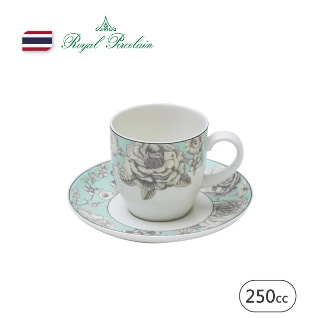 Royal Porcelain泰國皇家專業瓷器 AMARETTO咖啡杯碟組(泰國皇室御用品牌)