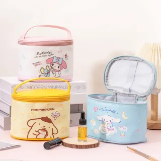 【SANRIO 三麗鷗】橢圓萬用包 旅行收納包(凱蒂貓 庫洛米 大耳狗 布丁狗 美樂蒂)