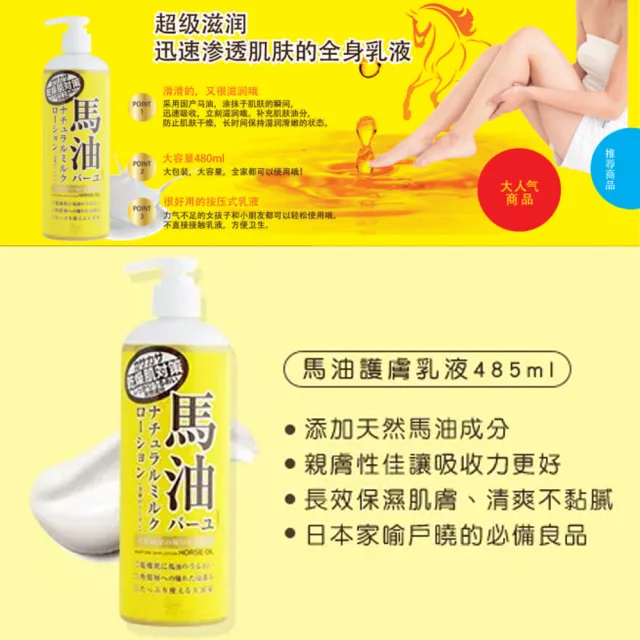 【Loshi】馬油護膚保濕乳液-485ml