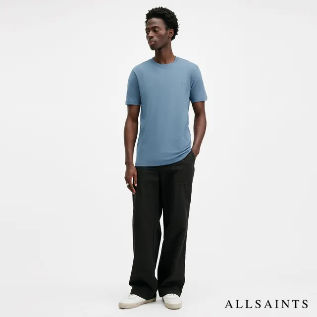 【ALLSAINTS】BRACE 純棉柔軟厚實公羊頭骨短袖T恤-藍 M030JB(修身版型)