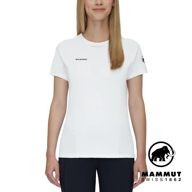 【Mammut 長毛象】Aenergy FL T-Shirt 輕量抗菌短袖排汗衣 白色 女款 #1017-05020