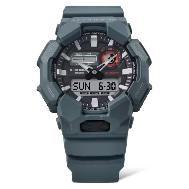 【CASIO 卡西歐】G-SHOCK 大錶殼 實用功能 雙顯錶 男錶 卡西歐 雙11 送禮 電子錶(GA-010-2A)