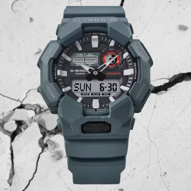 【CASIO 卡西歐】G-SHOCK 大錶殼 實用功能 雙顯錶 男錶 卡西歐 雙11 送禮 電子錶(GA-010-2A)