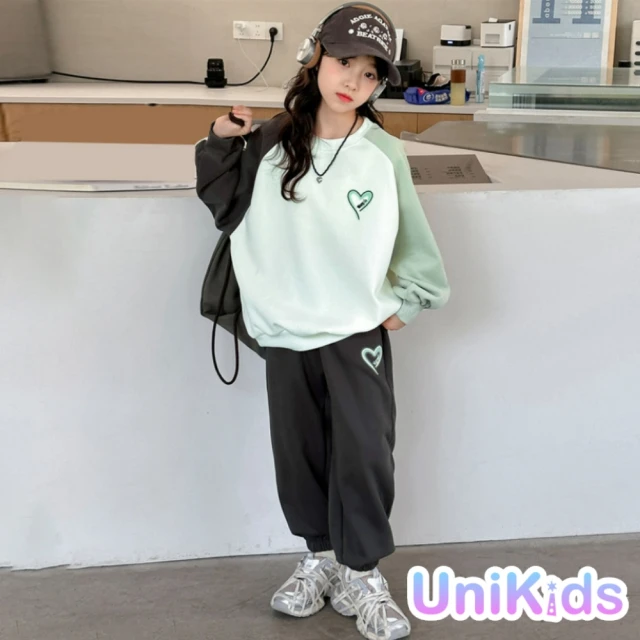 UniKids 中大童裝飛袖洋裝 小花公主裙連身裙 女大童裝