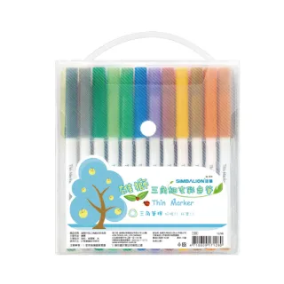 【SIMBALION 雄獅文具】24色 三角細支彩色筆3024(美術 畫畫  畫材 畫筆)