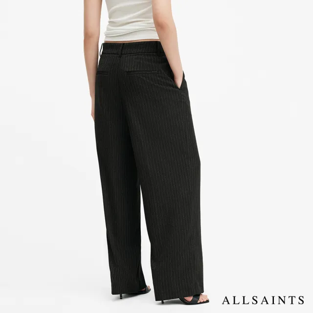 【ALLSAINTS】AVERIE 中腰打摺條紋西裝寬褲 W009QB(舒適版型)