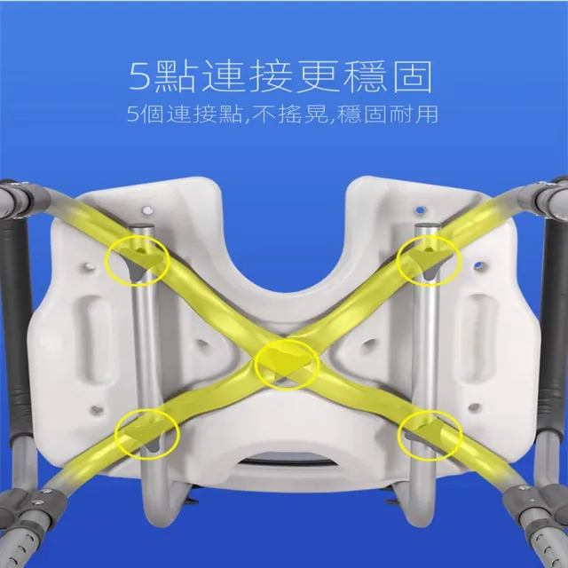 【雅德】洗澡椅 防滑椅 洗臀椅 凹槽洗澡椅 老人洗澡椅(洗澡坐便兩用/6段可調高度/扶手可上翻)