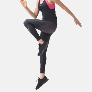 【FREEZONE】現貨 黑灰印花輕量無縫壓力長褲 女款-FZ800III型(緊身機能壓縮/運動瑜珈/慢跑登山/健身重訓)