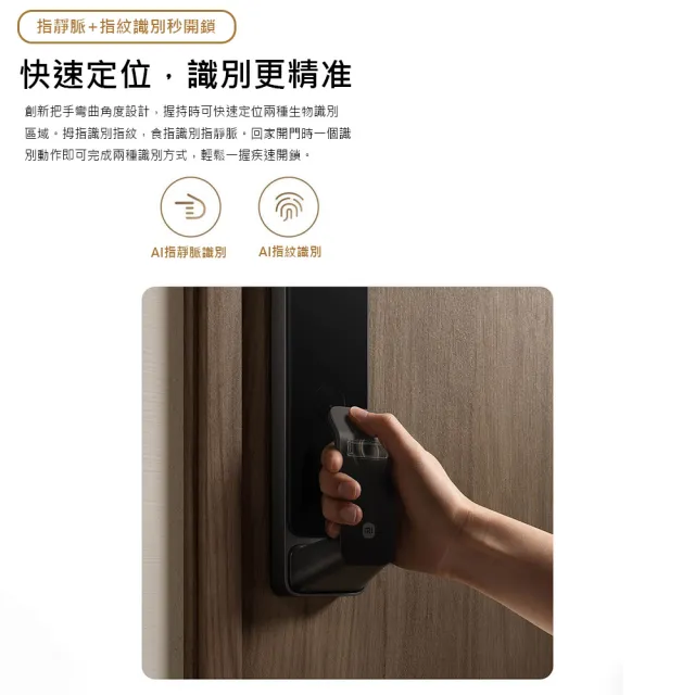 【小米】智能門鎖2 指靜脈版(推拉門鎖 智能門鎖 10種開鎖方式 可連結米家APP 電子鎖)