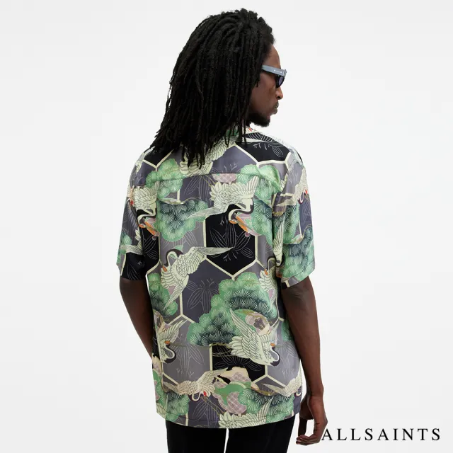 【ALLSAINTS】NAGA 人造絲日式花卉印花夏威夷花襯衫 M009SB(舒適版型)