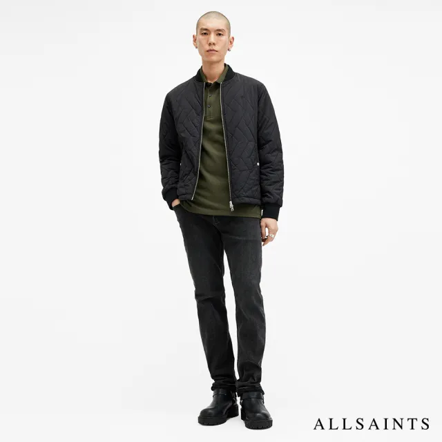 【ALLSAINTS】REFORM 公羊頭骨刺繡純棉短袖POLO衫-綠 M075PB(修身版型)