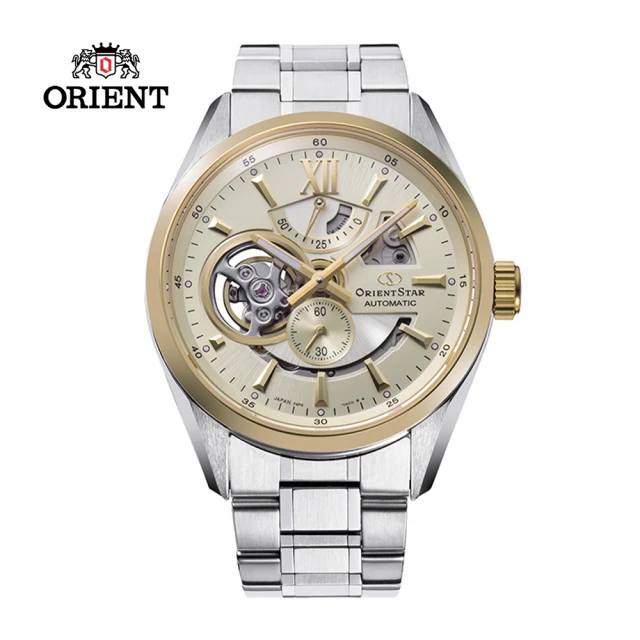 ORIENT 東方錶 ORIENT STAR東方之星 OPEN HEART系列 鏤空機械錶 鋼帶款 香檳金色 - 41.0mm(RE-AV0124G)