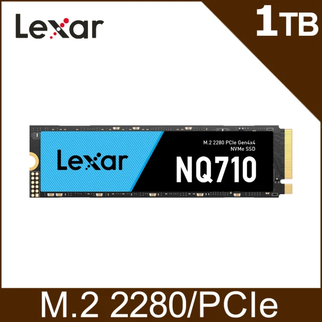 Lexar 雷克沙 NQ710 M.2 2280 PCIe Gen4x4 NVMe 1TB SSD 固態硬碟(讀：5000MB/s 寫：3300MB/s)