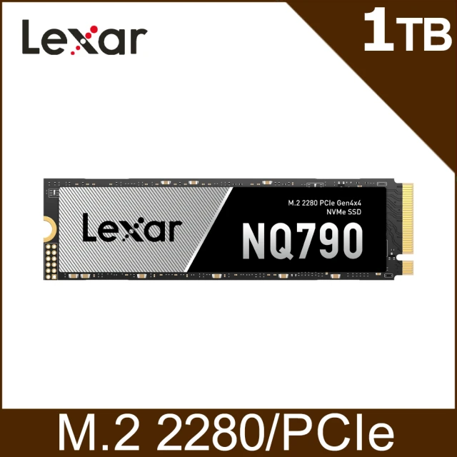 Lexar 雷克沙 NQ790 M.2 2280 PCIe Gen4x4 NVMe 1TB SSD 固態硬碟(讀：7000MB/s 寫：6000MB/s)