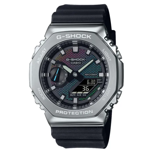 【CASIO 卡西歐】G-SHOCK彩虹磚牆系列(GM-2100RW-1A)