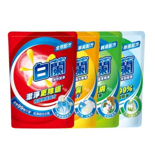【白蘭】超濃縮洗衣精補充包 1.6kg(茶樹除菌/強效除蟎/陽光馨香/蘆薈親膚)