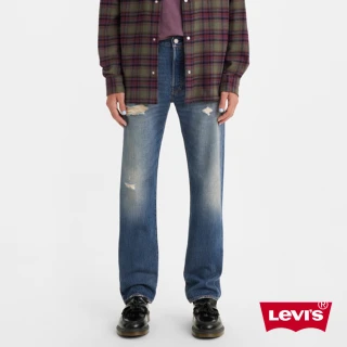 【LEVIS 官方旗艦】150週年紀念款 男 501直筒牛仔褲/精工抓鬚刷破工藝 熱賣單品 00501-3383