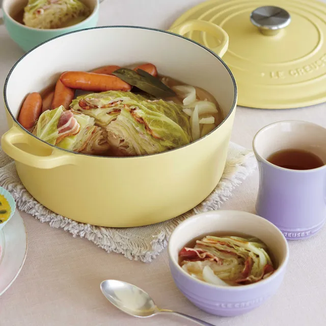 【Le Creuset】瓷器韓式飯碗10cm(礦石藍)