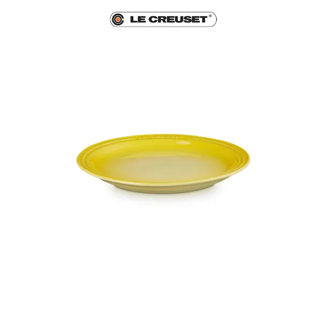 【Le Creuset】瓷器圓盤19cm(閃亮黃)