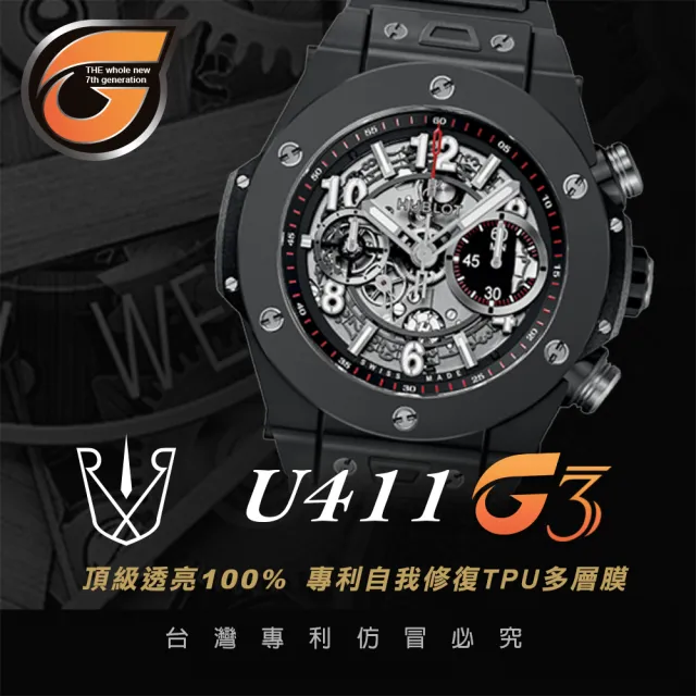 【RX8-G3】第7代保護膜 HUBLOT宇舶錶 膠帶款 系列貼膜 含鏡面、外圈(不含手錶)