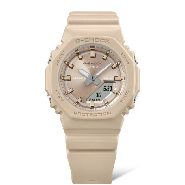 CASIO 卡西歐 G-SHOCK WOMEN/農家橡樹系列/40mm/奶茶金(GMA-P2100ST-9A)