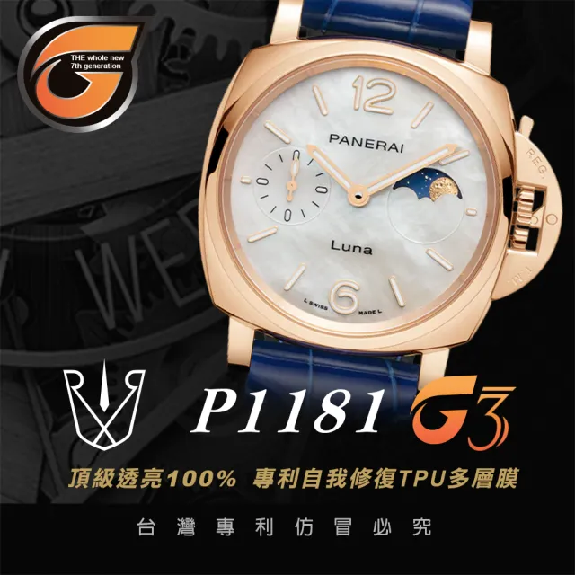 【RX8-G3】PANERAI沛納海 膠帶款 系列頂級腕錶、手錶貼膜(不含手錶)