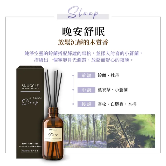 【SNUGGLE】精油香氛室內擴香 100ml(晚安舒眠/舒緩放鬆)